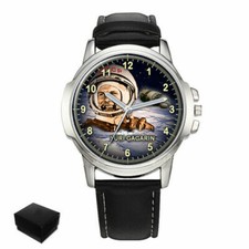 YURI GAGARIN 1st MAN IN SPACE MENS WRIST WATCH BIRTHDAY BEST GIFT ENGRAVED