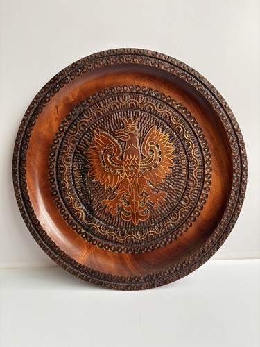 Vintage polish wooden eagle - polish,