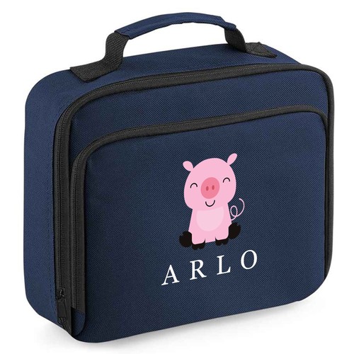 Personalised pink pig - personalised, lunch