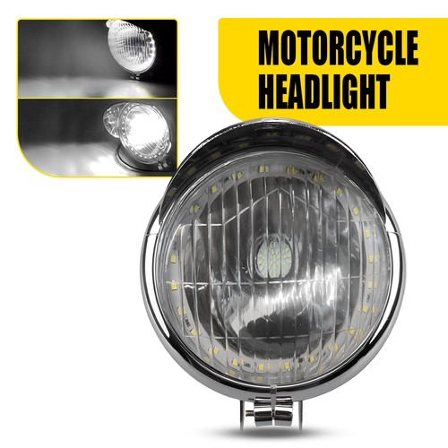 Chrome motorcycle headlight - chrome,