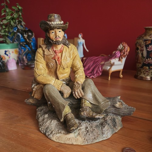 Large resin cowboy figurine - cowboy,