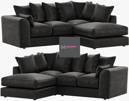 Plush velvet shaped - velvet, l-shaped