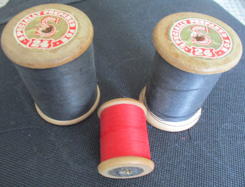 Vintage wooden thread reels - wooden,