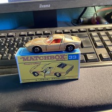 Near Mint Lesney Matchbox No.33c Lamborghini Miura Superfast & Box Model Car