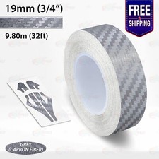 CARBON FIBER GREY 19mm PIN STRIPE Car Model Motorcycle TAPE Vinyl Sticker 3/4"