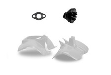 Front rear white plastics - white,