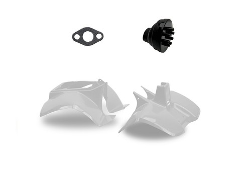 Front rear white plastics - front, &