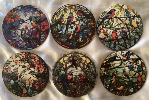 Birds bird 8cm round drinks - 8cm,