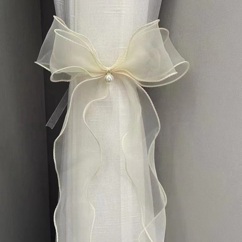 Translucent bow curtain - translucent,