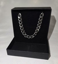 MENS THICK SOLID HEAVY STAINLESS STEEL HIP-HOP CUBAN CURB LINK NECKLACE  24"