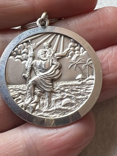 Large silver christopher - silver, st