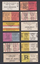 TWELVE Train Tickets IOM Isle of Man Railway Rail Mixed Stations