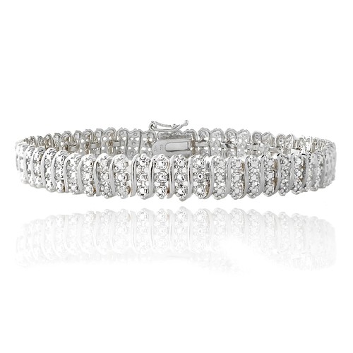 Silver tone tdw diamond - 1,