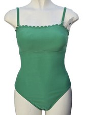 M&S Scallop Edge Swimsuit Swimming Costume Non Wired Size 8 12 18