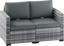 2 Seater Rattan Sofa, Outdoor