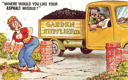 Postcard comic bamforth lady - postcard,