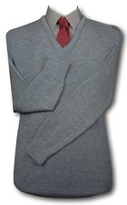 Plain Grey 'V' Neck School