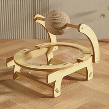 Wooden Space Capsule Cat Bed