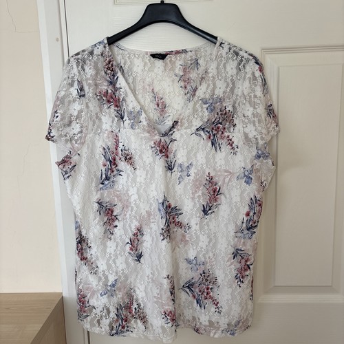 Ladies short sleeve lace - short,