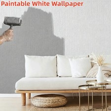Blown Vinyl White Wallpaper