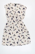 H&M Women’s Beige Bird Print