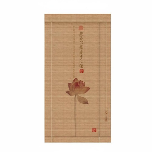 Bamboo roll screen room - roll, up