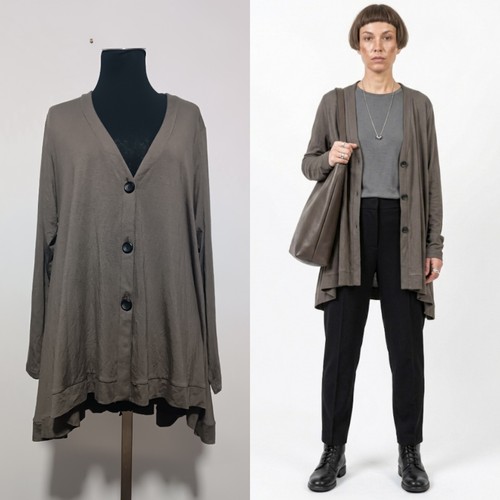 Yong kim khaki grey cardigan - kim,