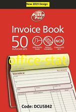 Duplicate Invoice Book NCR Carbonless Receipt Record Numbered Pad 50 Sets PUKKA
