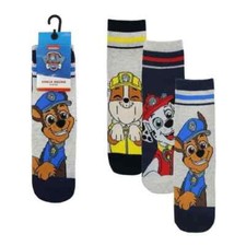 Paw Patrol Socks 3 Pack Boys Socks 4 Sizes 3 Designs 3 Pair new