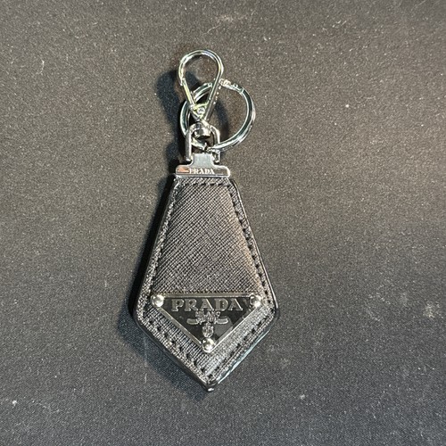Prada black leather - black, triangle