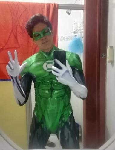 Green lantern cosplay costume - green,