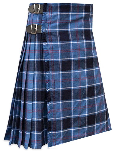 Men blue tartan kilt yard - kilt, 8
