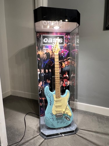 Oasis signed guitar - oasis, and