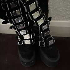 Demonia Damned 318 Black UK size 5 worn twice still with box