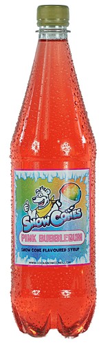 Snow cone syrup pink bubblegum - pink,