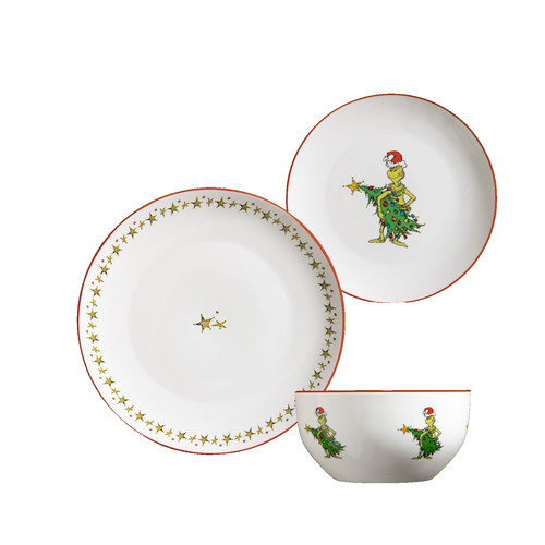 The grinch 12pc porcelain - grinch,