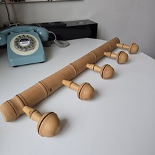 Vintage Wooden Coat Rack Hat