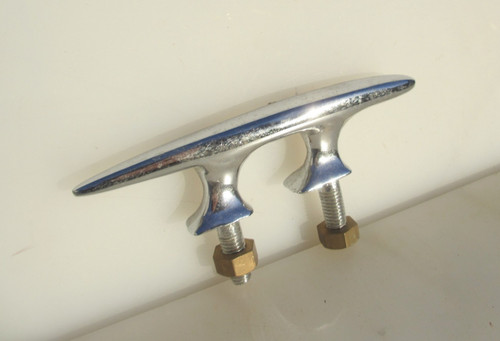 Vintage chromed brass boat - brass,