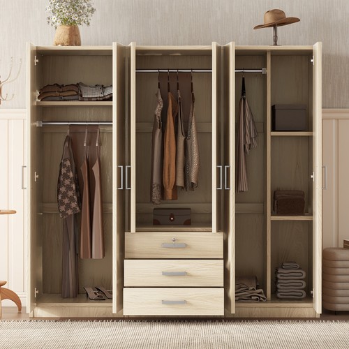Doors wooden wardrobe - 6-doors,