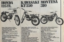 HONDA 125TL v KAWASAKI KT250 v MONTESA 310 - ORIGINAL 1977 COMPARISON TEST