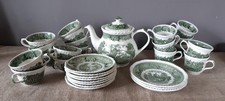 Vintage Adams Ware Ironstone English Scenic, Green, Tea Service Multiple Listing