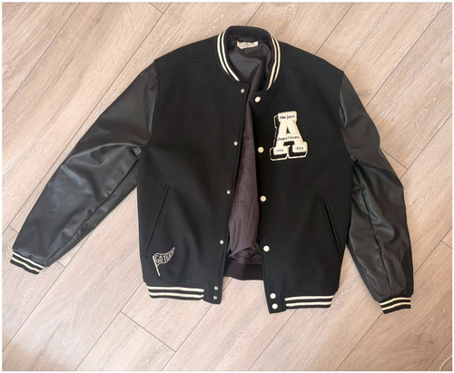 Black varsity bomber - h&m,
