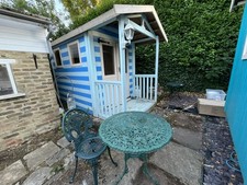 Beautiful Garden Beach Hut/hobby room with  electric fittings. Double Insulated