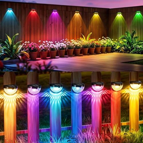 8pack colourful solar - solar, fence