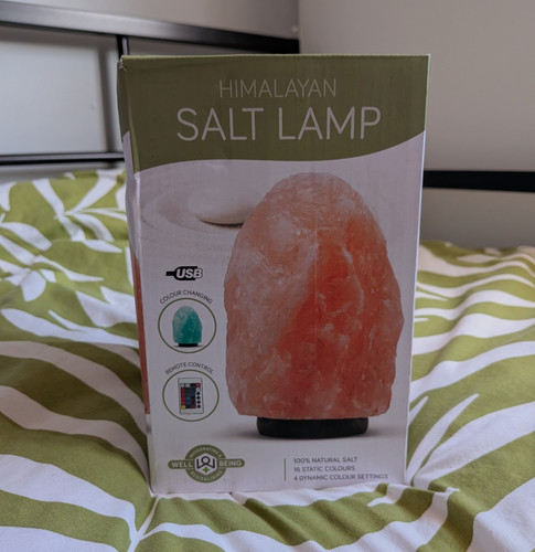 Himalayan salt crystal lamp - crystal,