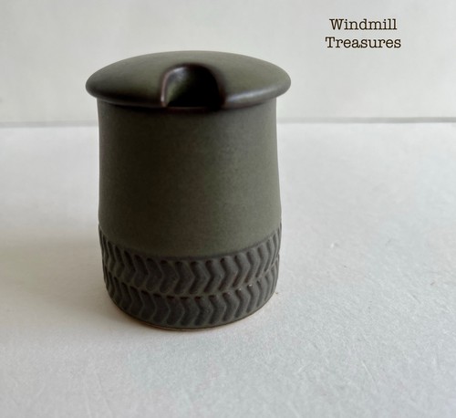 Denby chevron mustard - mustard, pot