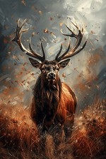 STAG ANIMAL CANVAS PICTURE