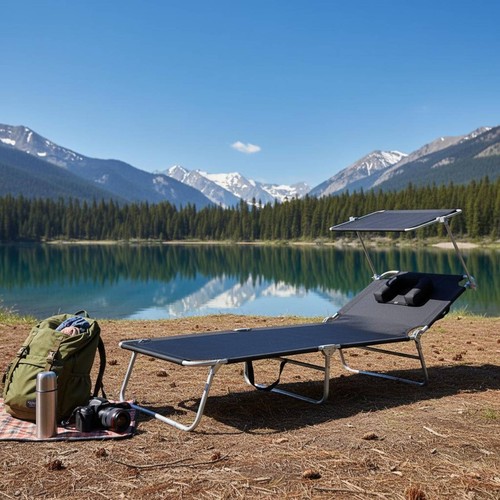 Folding sun lounger - sun,