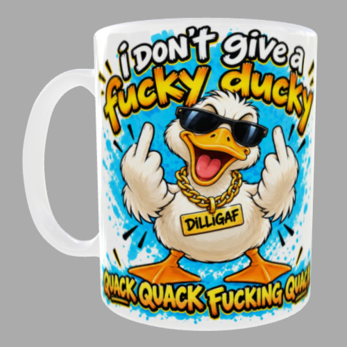 Funny cheeky duck mug rude - duck,