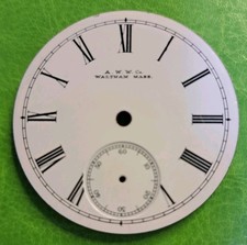A.W.W.co. Waltham Mass. 43.3mm Ceramic Pocket Watch Dial New #17